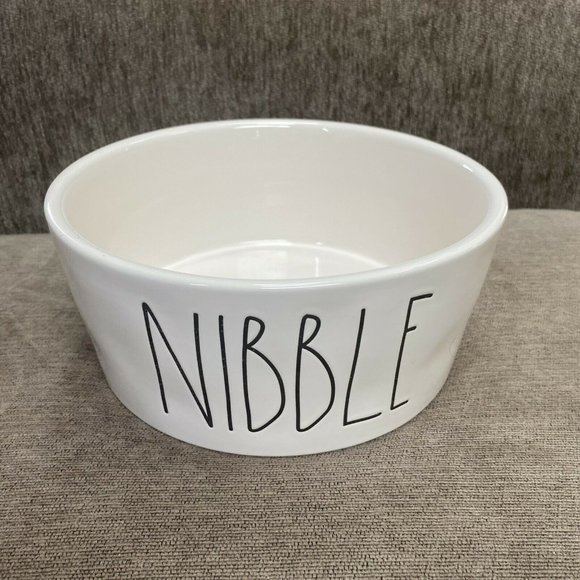 Rae Dunn Dog Rae Dunn Huge Nibble Pet Bowl Farmhouse Dish Large 8 X